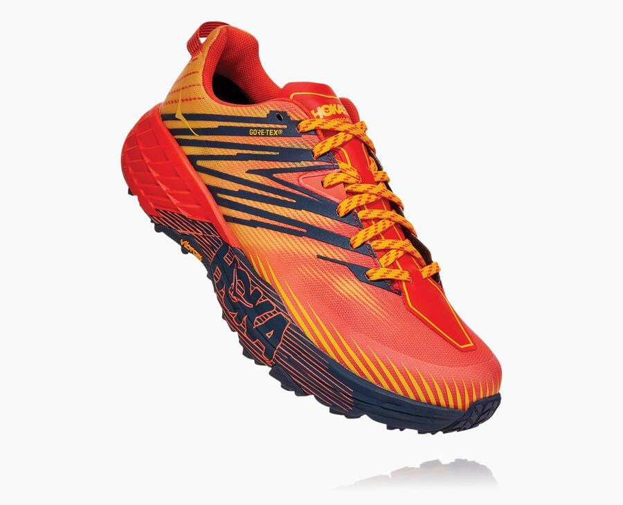 Tenis Trail Hoka One One Masculino Vermelhas - Speedgoat 4 Gore-Tex - 917-GBCSLI